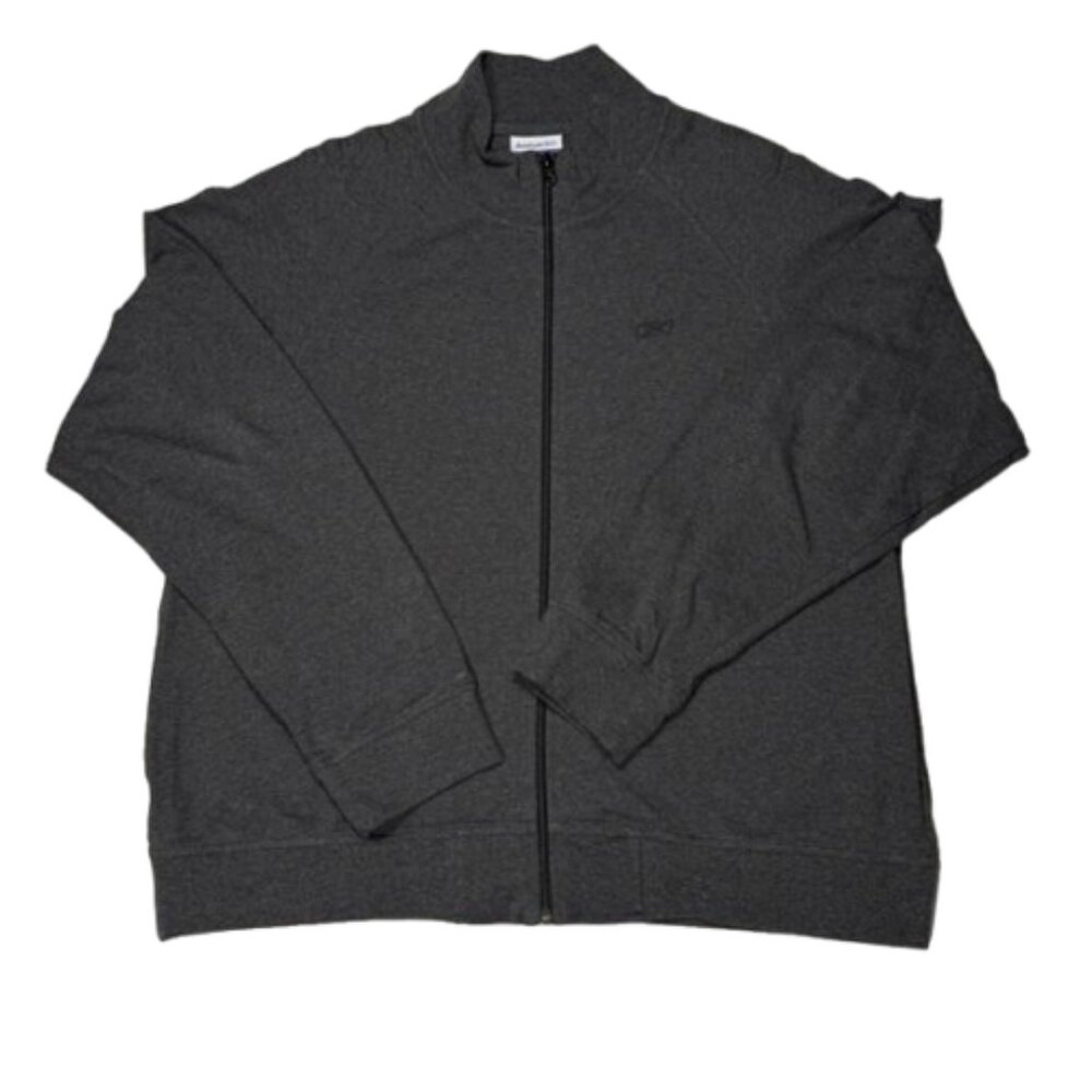 2/$30 Reebok Men's Dark Gray Full Zip Up Cotton Stretchy Jacket Size XXL #2204